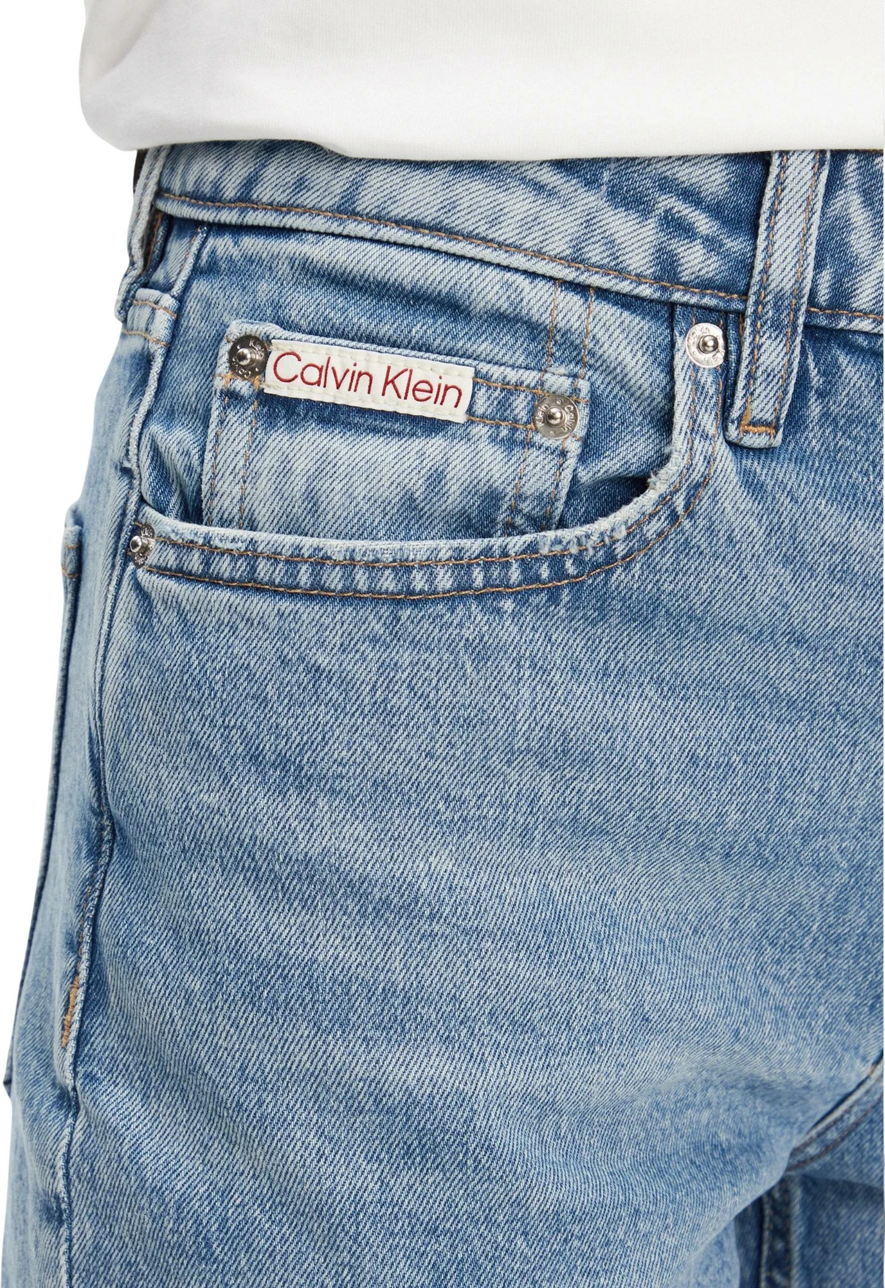 Xhinse për femra Calvin Klein Jeans High Rise Straight N LV047B914G, blu denim e çelët [Madhësia: W29]
