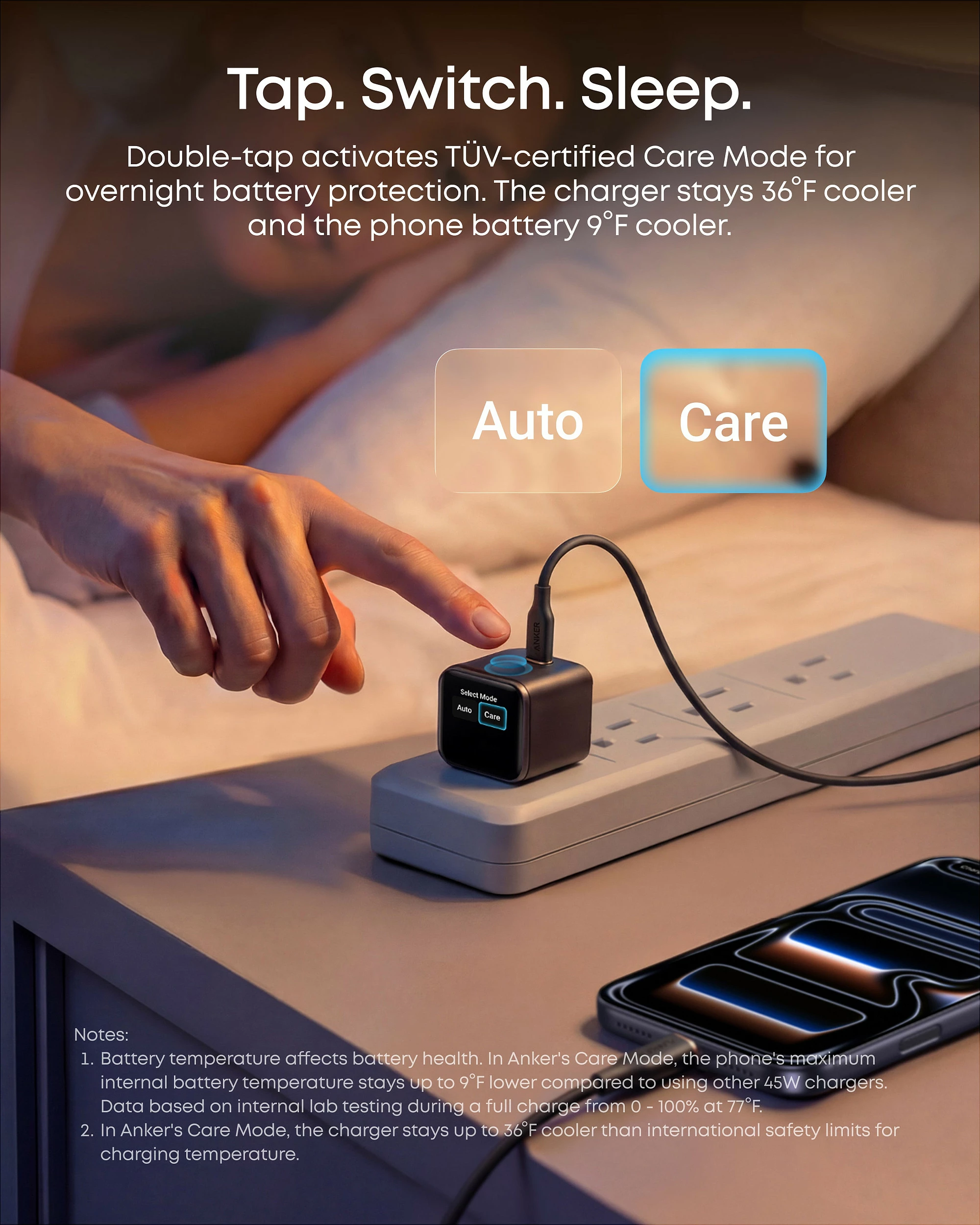 Karikues Anker Nano 45W GaN, 1x USB-C, me ekran, portokalli