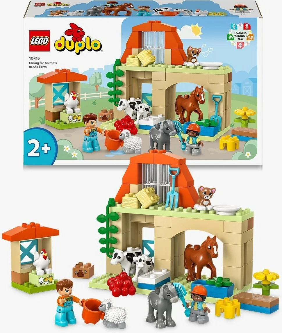 Set ndërtimi LEGO DUPLO 10416, kujdesi për kafshët në fermë, shumëngjyrësh