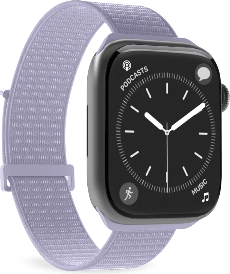 Rrip sportiv Puro Sport për Apple Watch 38/40/41/42 mm, najlon, mbyllje e rregullueshme, vjollcë
