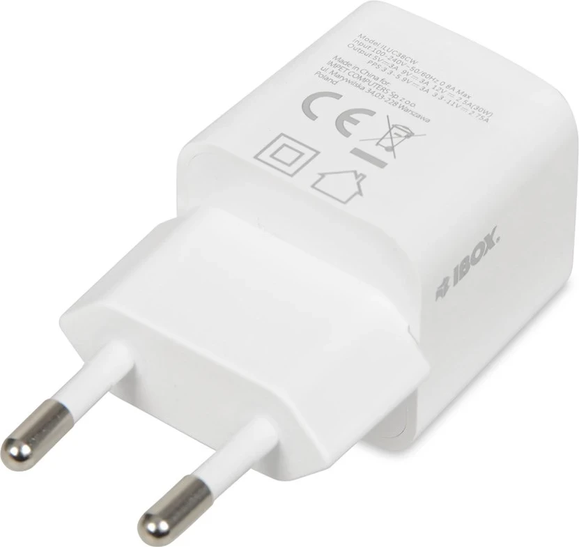 Karikues udhëtimi  I-BOX, C38, PD30W, i bardhë