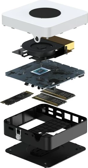 Mini PC CHUWI LarkBox X, Intel N N100, 12 GB RAM, 512 GB SSD, Bardhë