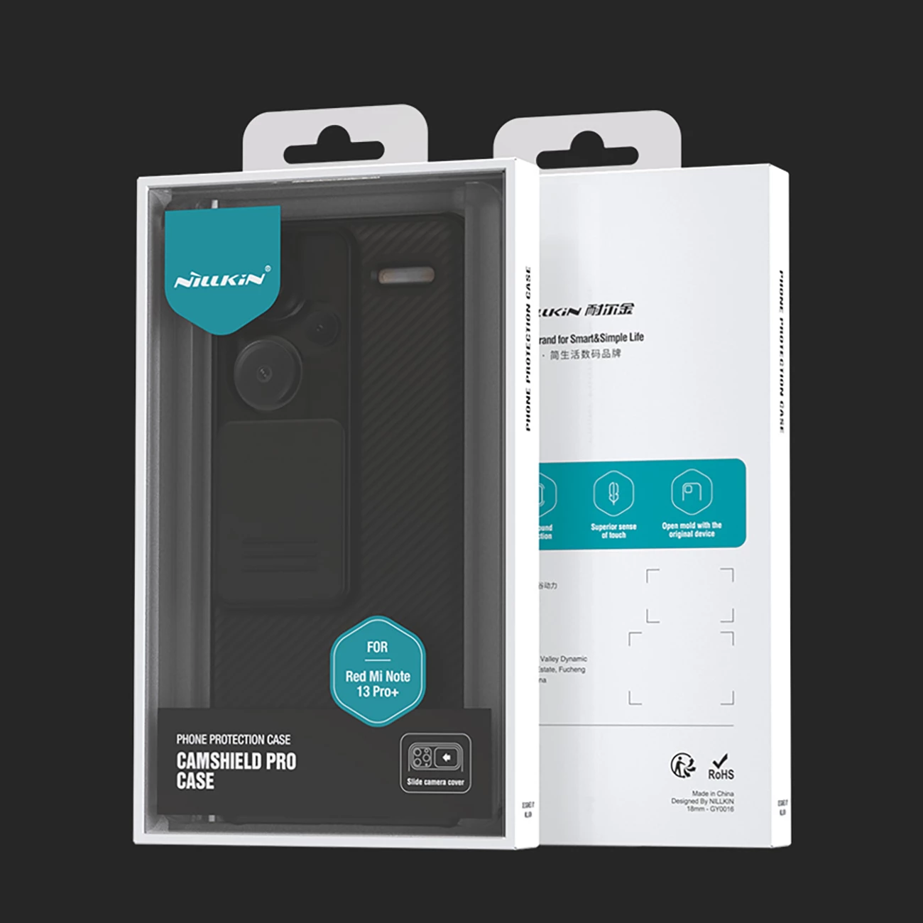 Mbështjellës Nillkin CamShield Pro për Xiaomi Redmi Note 13 Pro+ 5G, i zi