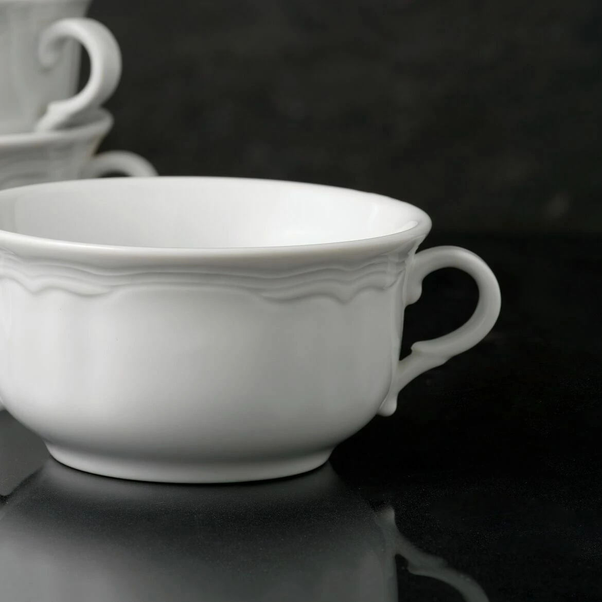 Set me 4 tasa porcelani të bardhë, Hermia Concept, VN412KS00