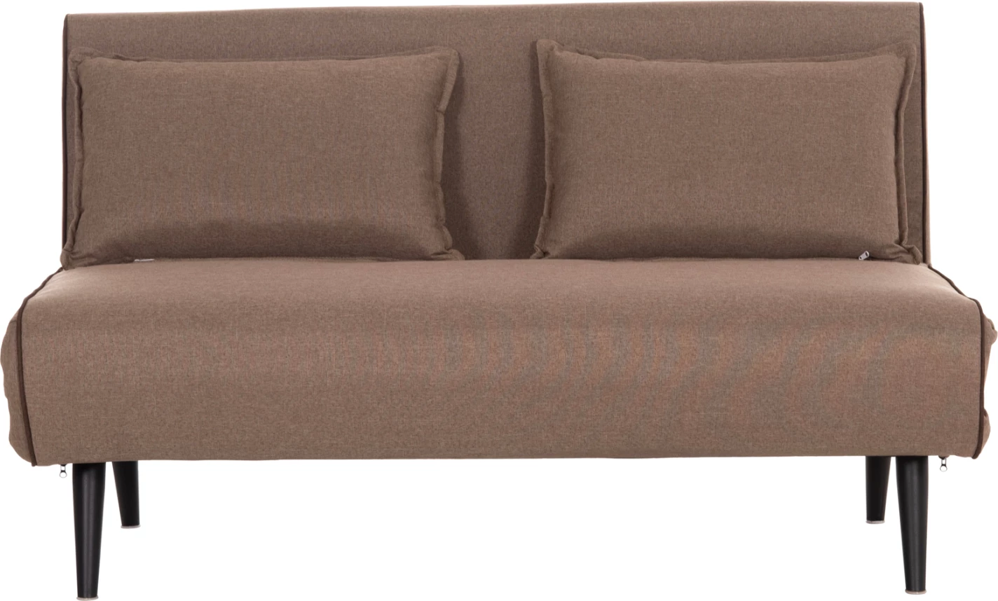 Sofabed për 2 persona ASMA, material stof, ngjyrë bezhë e errët, 143x78x84cm