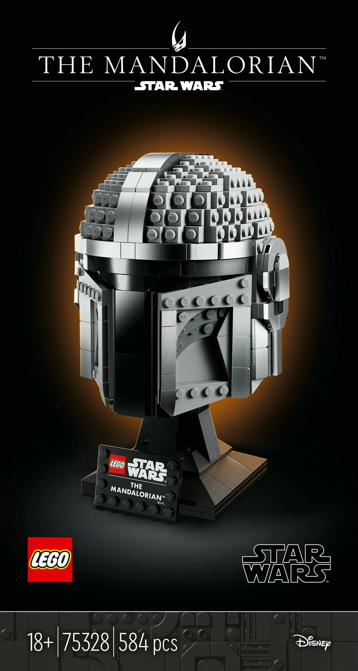 Set ndërtimi LEGO Star Wars The Mandalorian Helmet, 584 pjesë, shumëngjyrësh