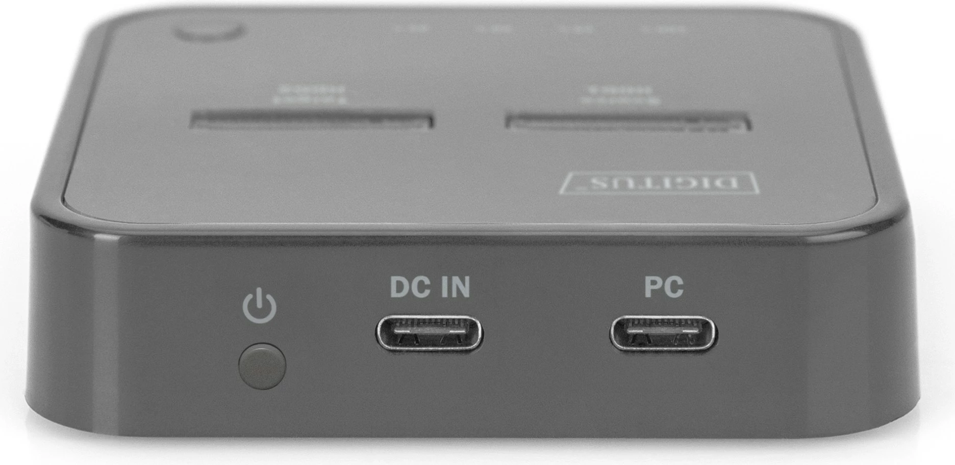 Docking station Digitus Dual M.2 NVMe, USB 3.2 Gen 2, me lexues SD, e zezë