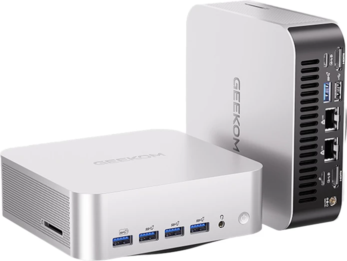 Kompjuter mini PC GEEKOM A9 MAX, AMD Ryzen AI 9 HX 370, 32GB DDR5, 1TB Gen4 NVMe SSD, Windows 11 Pro, argjend