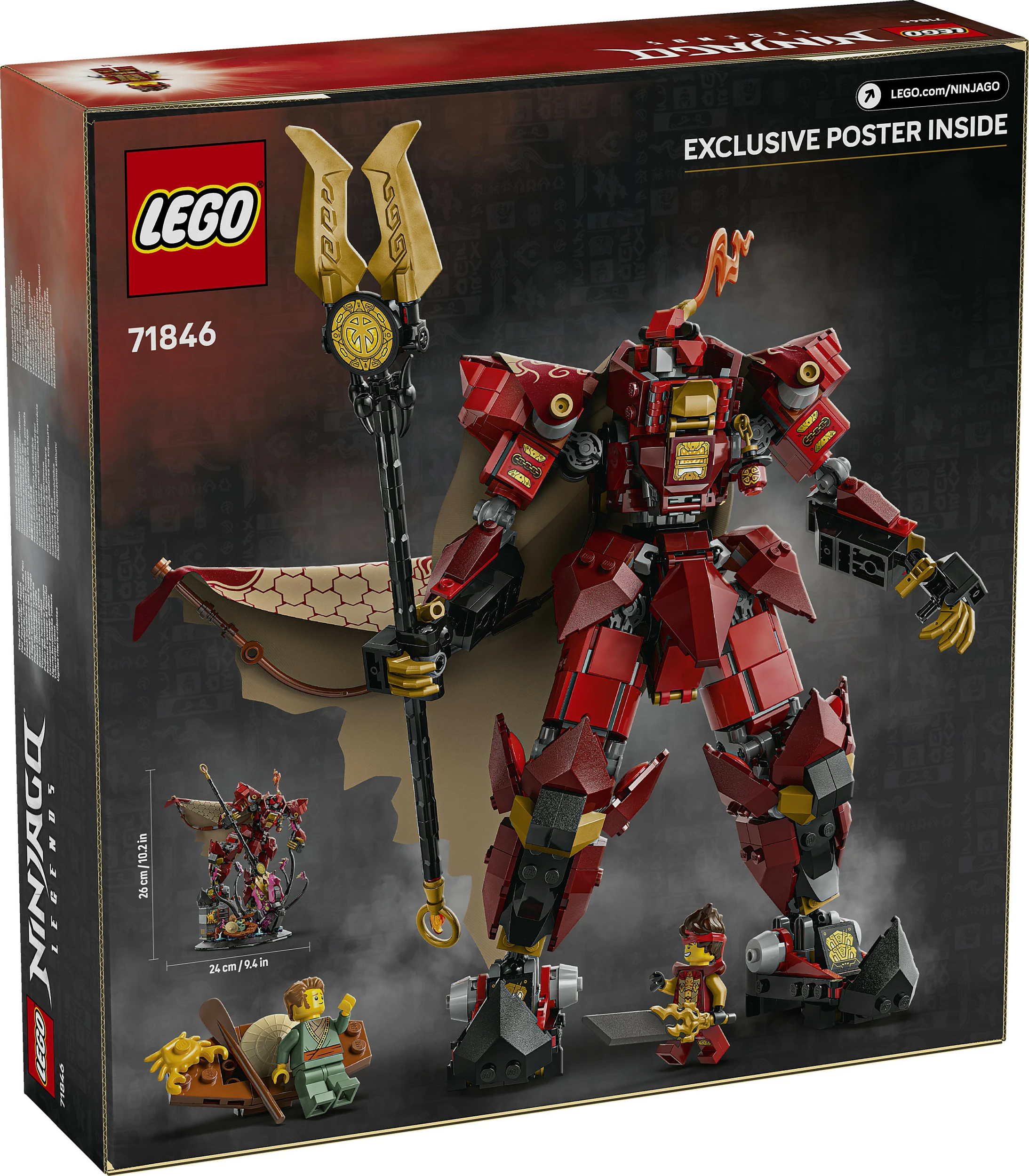 Set ndërtimi LEGO NINJAGO The Fire Knight Mech 71846, 996 copë, 14+, shumëngjyrësh