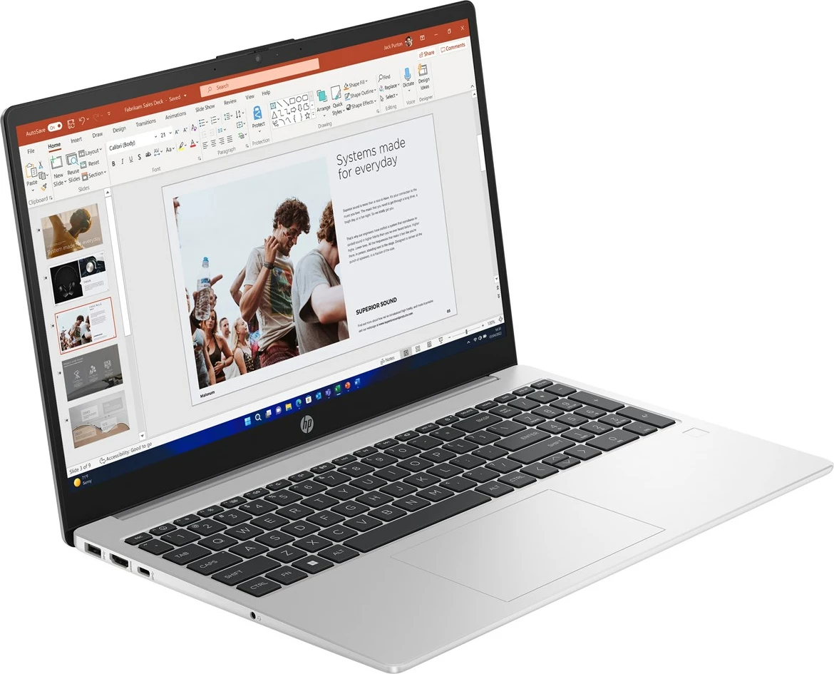 Laptop HP 250 G10, 15.6", Intel Core i5-1334U, 16 GB RAM, 512 GB SSD, Iris Xe Graphics, Argjendtë