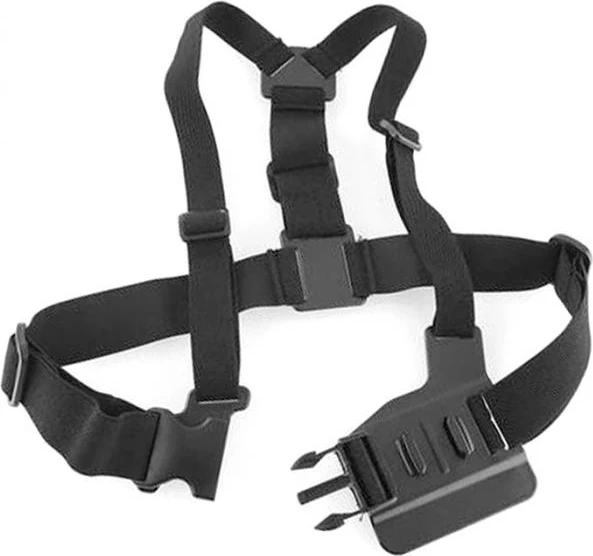 Mbajtëse gjoksi për kamera aksion, Hurtel, montim GoPro, rregullim i plotë, për GoPro/SJCAM/Xiaomi Yi, universale, e zezë