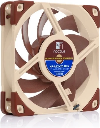 Ftohës Noctua NF A12 x 25 ULN, 12 cm, kaftë / kuq