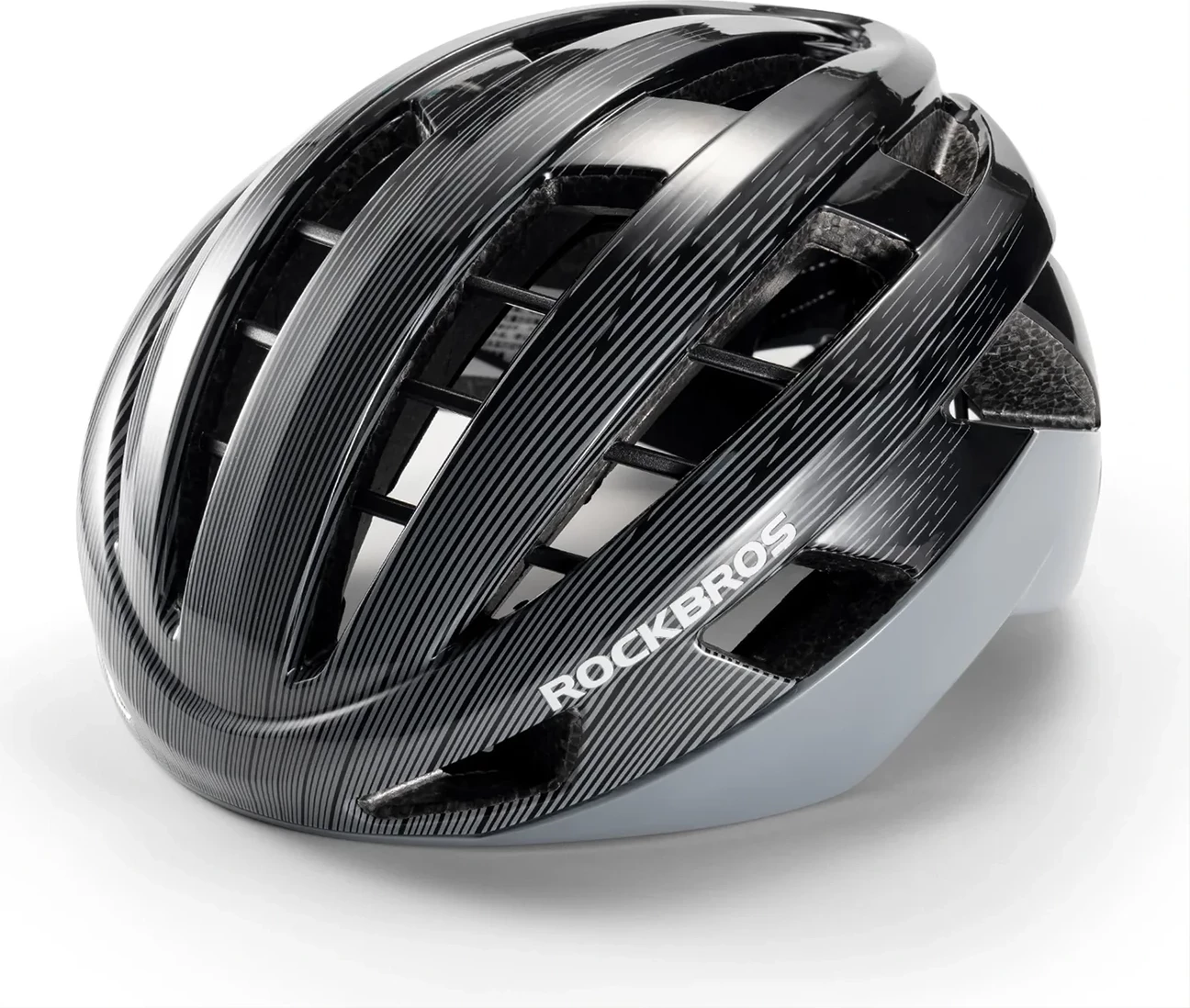Helmet biçiklete Rockbros LK-11 54-58 cm, CE, PC/EPS, 280 g, me kuti, i zi