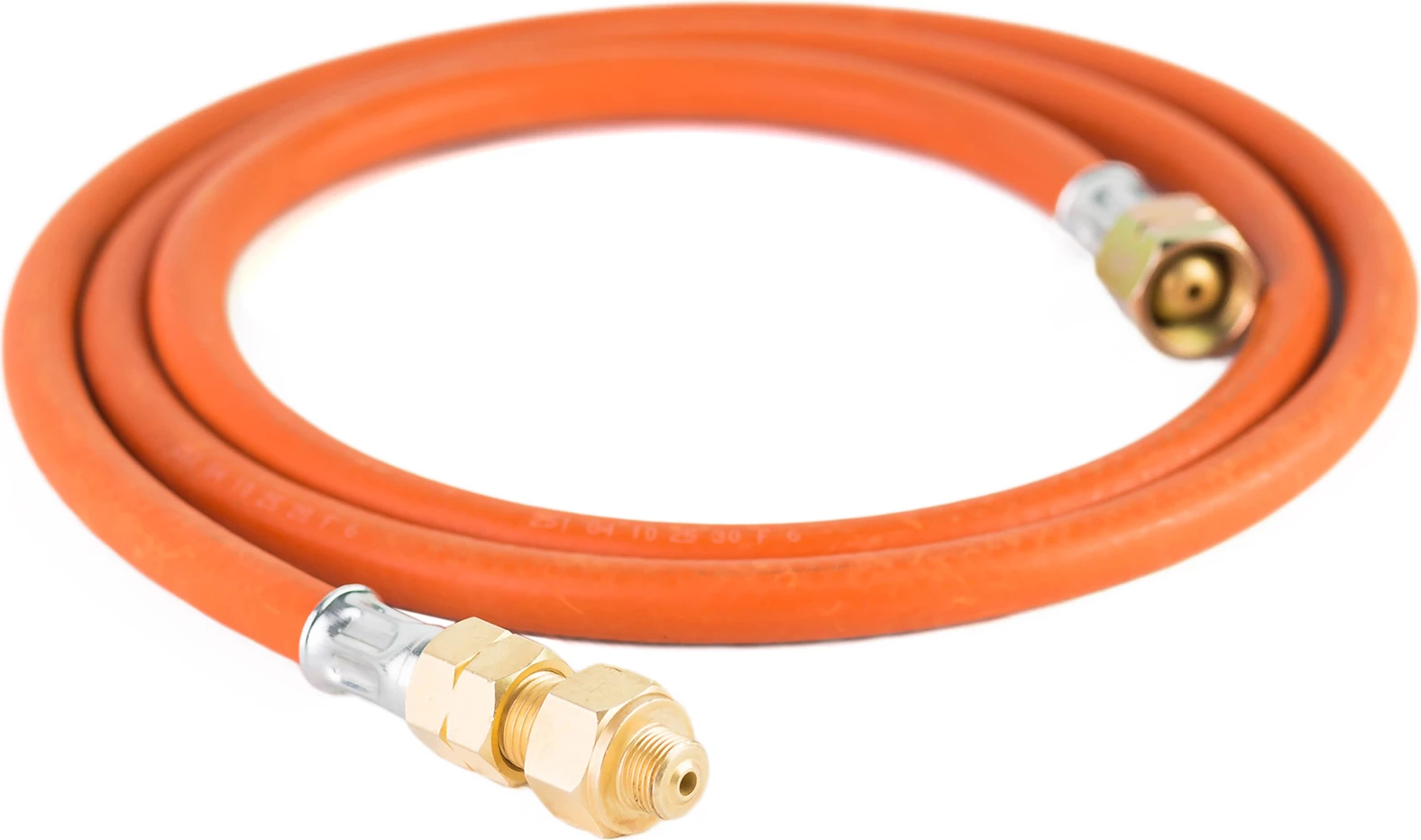 Reduktues për bombol gazi turistik Meva U4754-B me zorrë 1.5m, portokalli