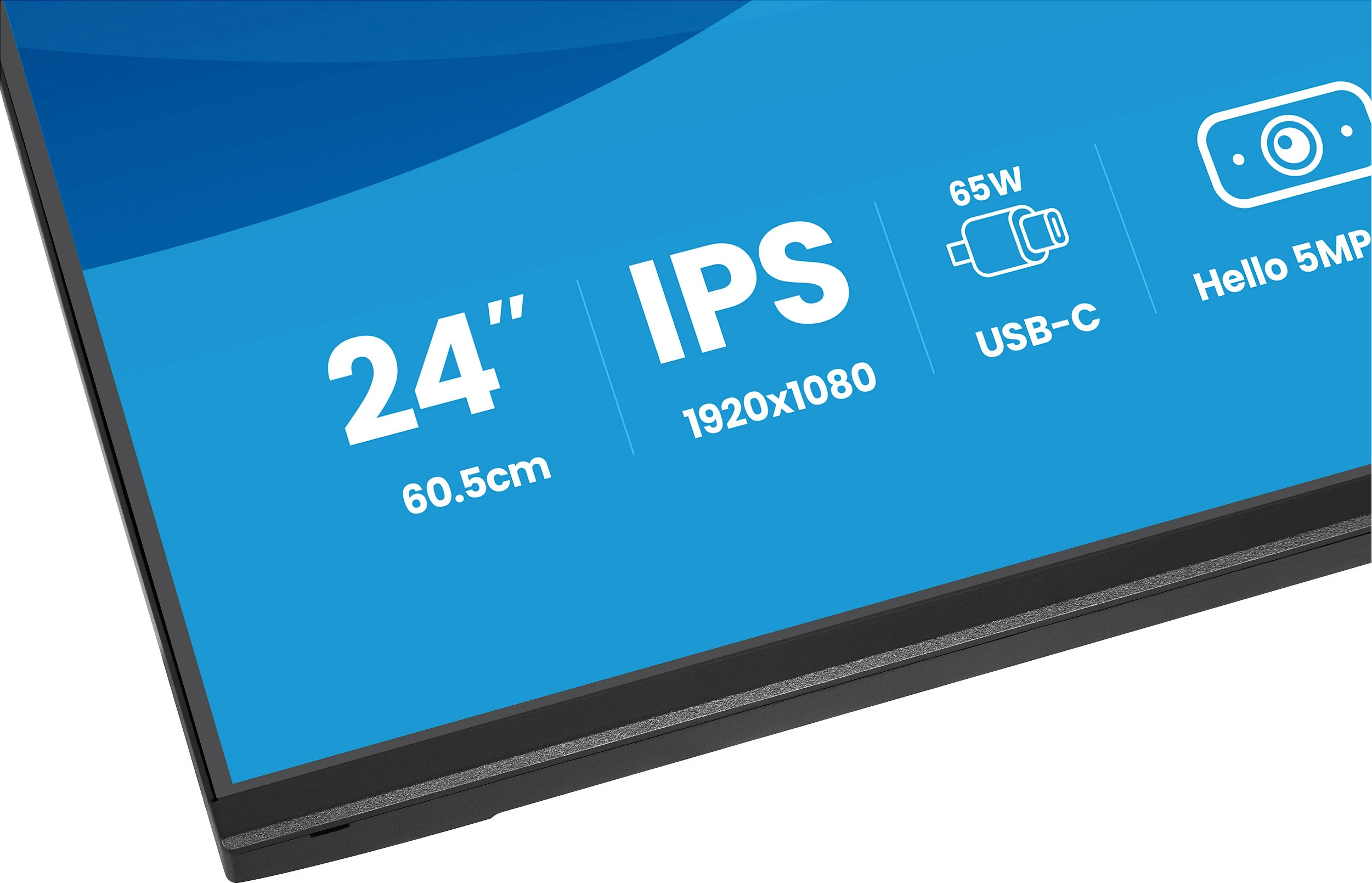Monitor iiyama ProLite XB2497HSNH-B1, 23.8" FHD IPS, 100Hz, USB-C 65W, kamerë 5MP, i zi