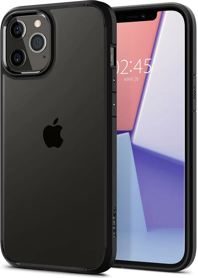 Mbështjellës Spigen Ultra Hybrid për iPhone 12 / iPhone 12 Pro, Matte Black