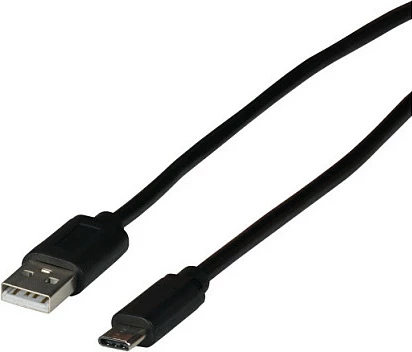 Kabllo USB EFB Elektronik, USB-A në USB-C, 2m, USB 2.0, 3A, e zezë