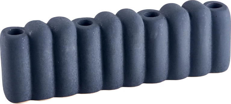 Mbajtës qirinjsh AVIA, qeramikë, ngjyrë e zezë, 35x6x11cm