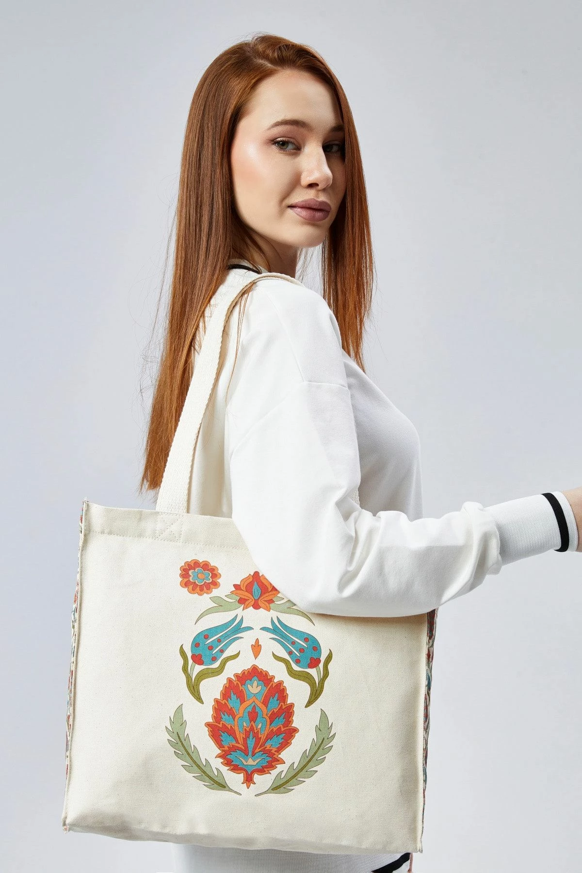 Çantë tote Zoozie Bags, krem, 2272