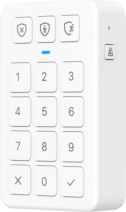 Tastierë sigurie X-Sense SKP0A, për sistem SBS50, Bluetooth/Wi-Fi, 4x AAA, e bardhë