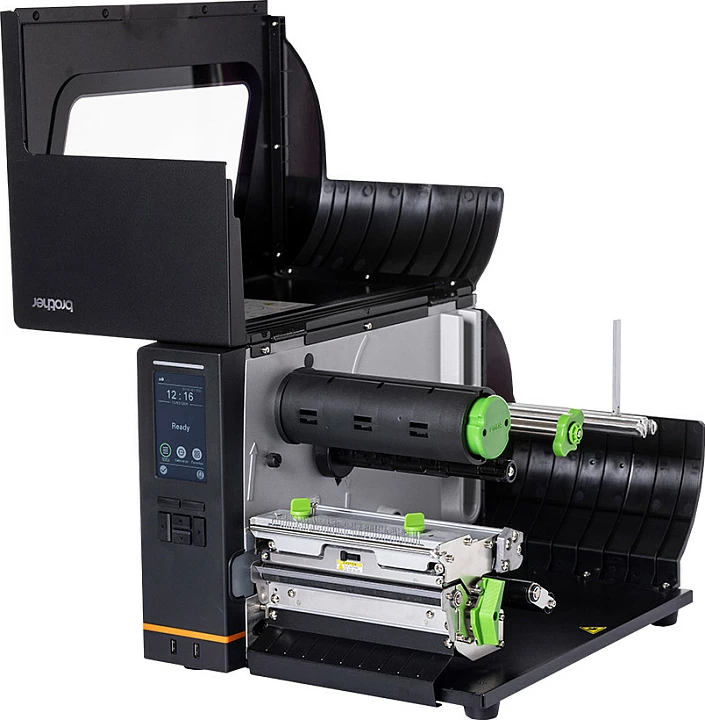Printer etiketash Brother TJ-6521TN, 6", 203 x 300 DPI, termal/transfer termik, Wi‑Fi/Bluetooth/Ethernet, e zezë