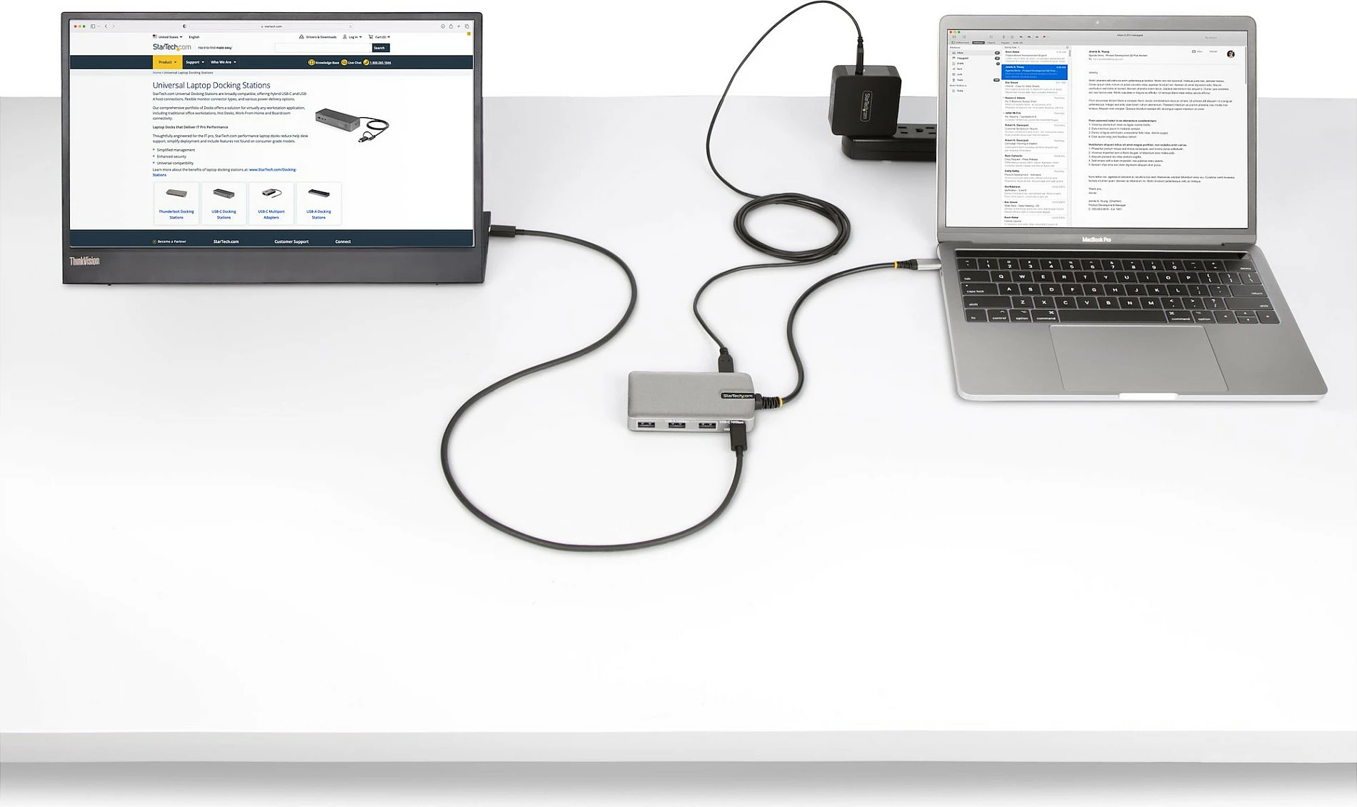 Hub USB-C StarTech 4-Port, 3x USB-A + 1x USB-C me DP Alt Mode 4K 60Hz, PD 100W, 10Gbps, gri