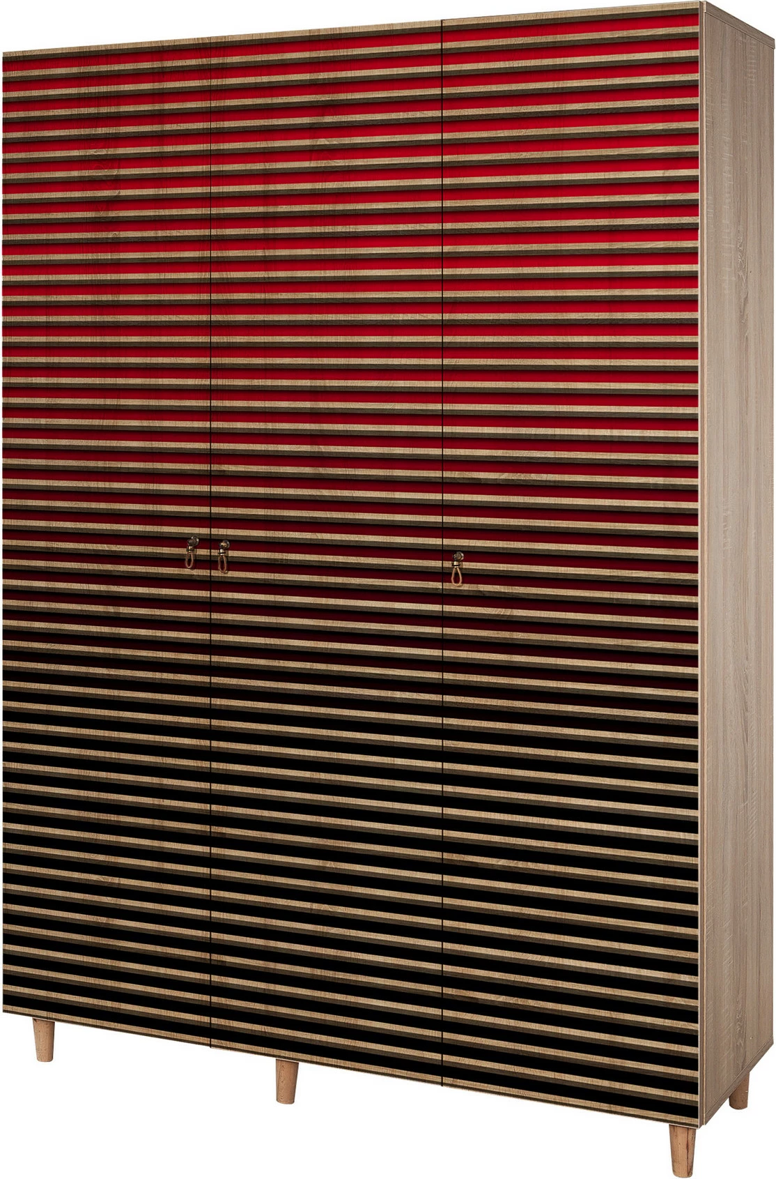 Dollap Hanah Home, Mode-221, ngjyrë lisi Sonoma, dizajn modern abstrakt