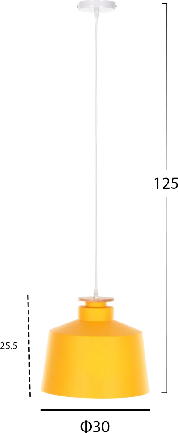 Llambë varëse tavani, kapak alumini i verdhë, FH4158.06, Φ30x123.5H cm 6