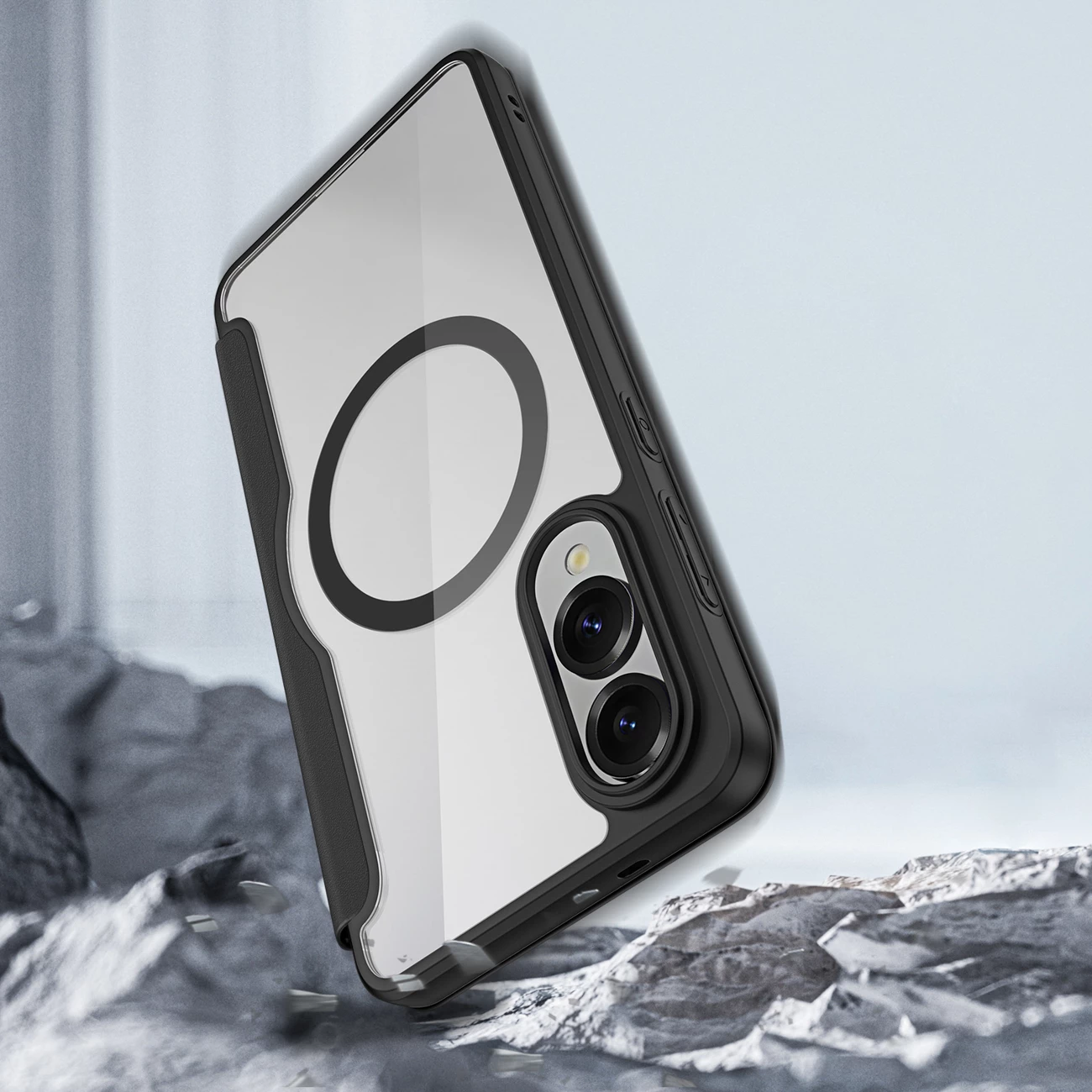 Mbështjellës Dux Ducis Skin X Pro me MagSafe për Samsung Galaxy S25 Edge, zi