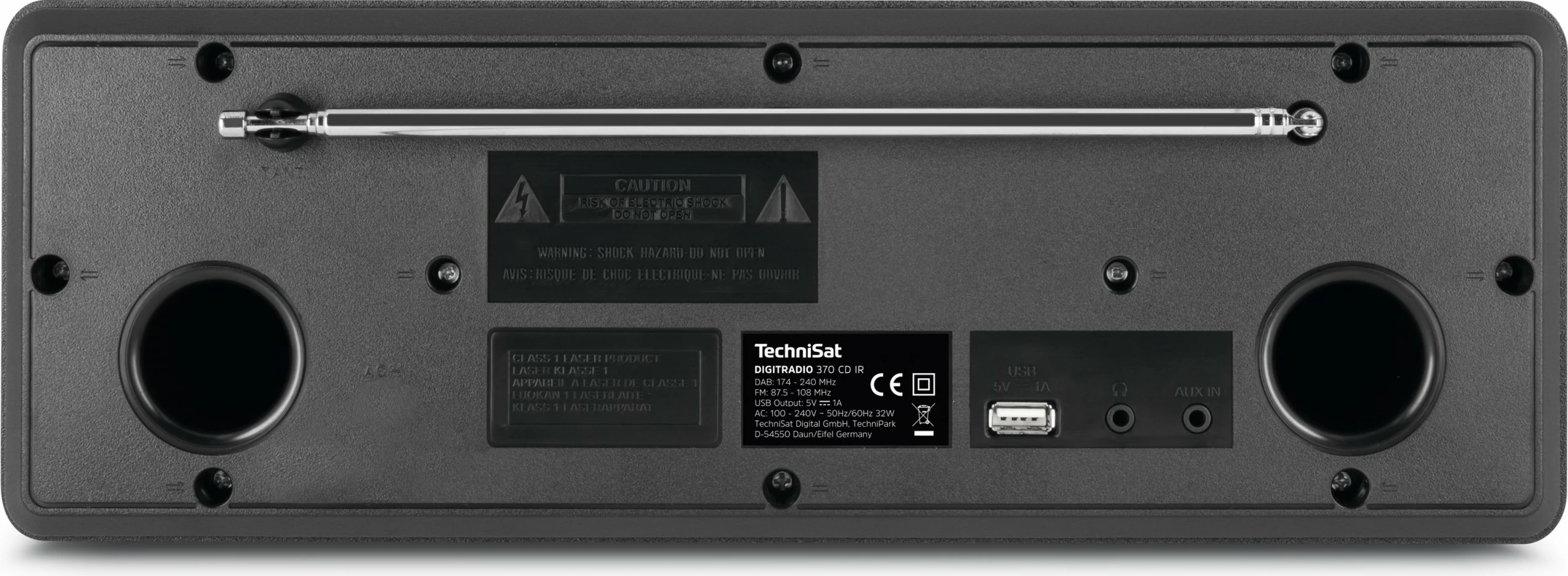 Radio TechniSat DigitRadio 370 CD IR, me CD, internet radio, e zezë