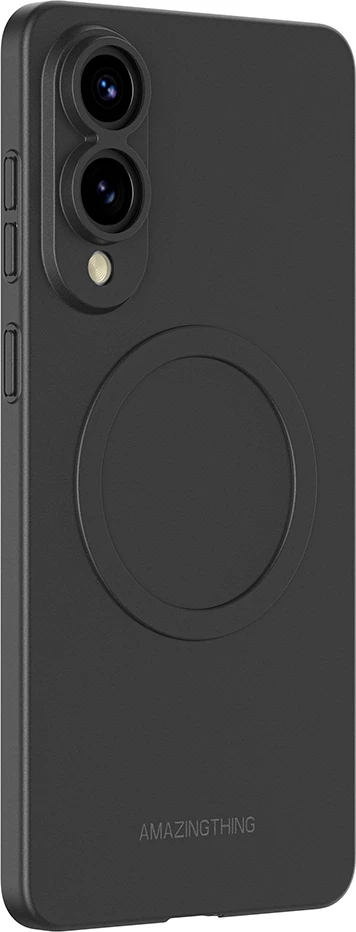 Mbështjellës AmazingThing Minimal Air me unazë magnetike për Samsung Galaxy S25 Edge, i zi