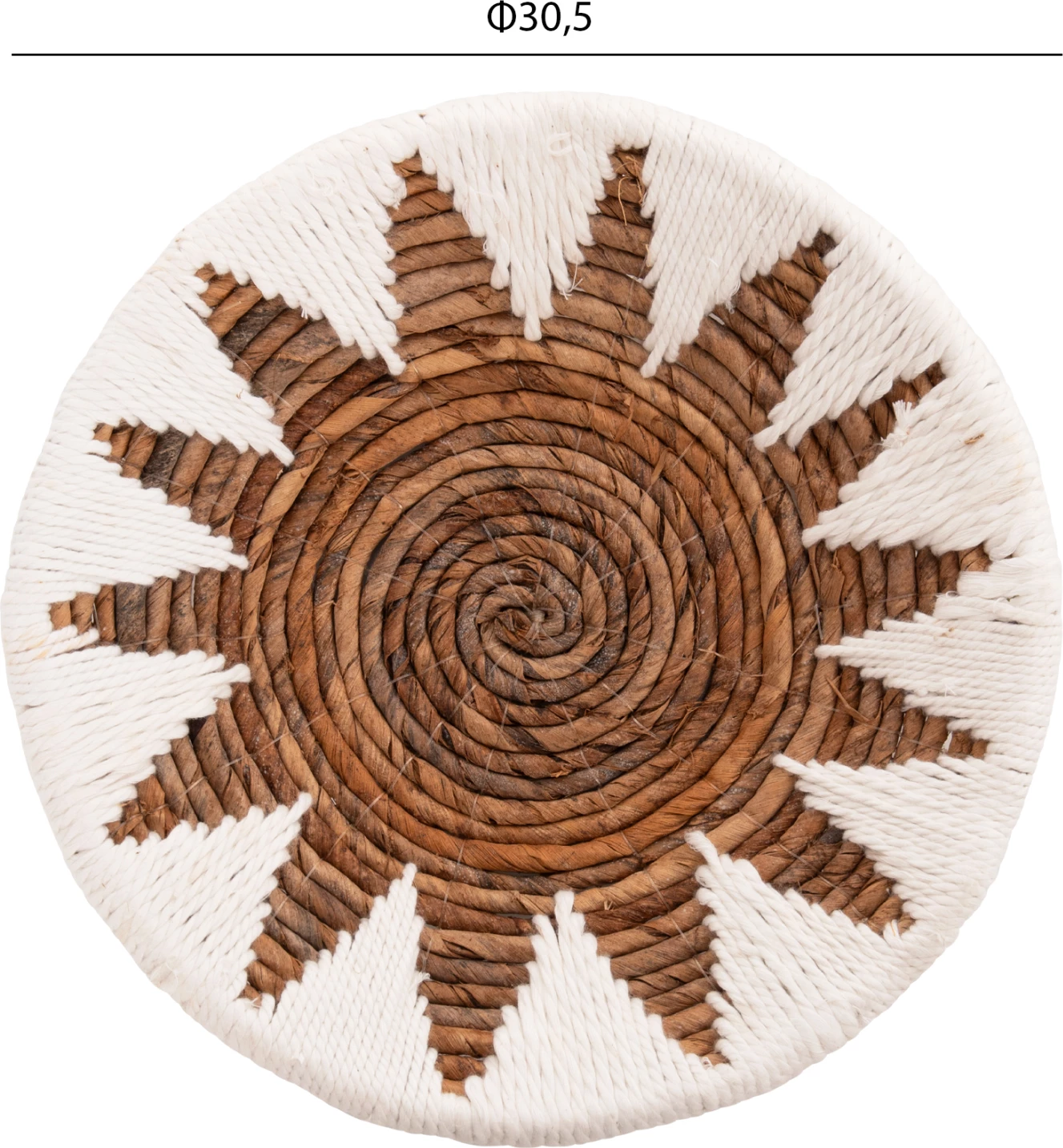 Dekor muri 3 pjesë, i rrumbullakët, i bërë nga rush, FH9481