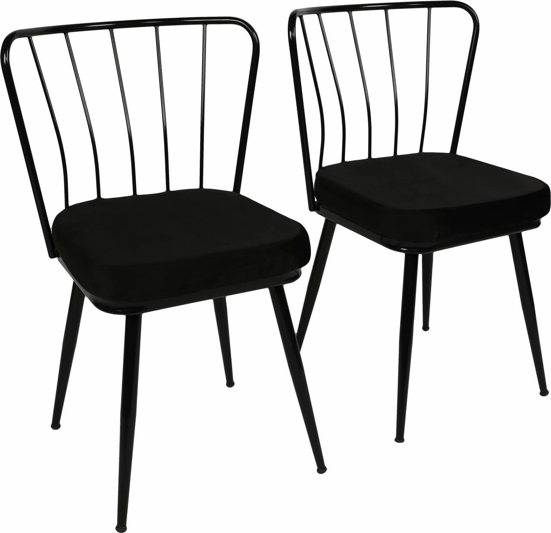 Set karrigesh moderne (2 copë), ngjyrë e zezë, Skye Decor, Yıldız 943 V2