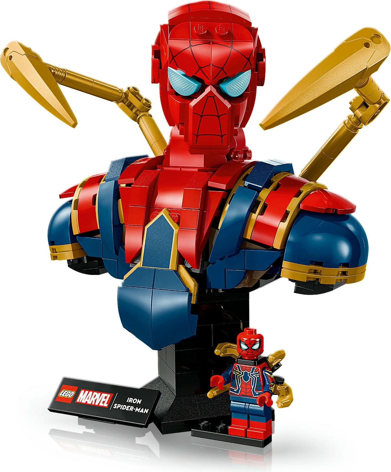 Set ndërtimi LEGO Marvel Iron Spider-Man bust 379 pjesë multikolor