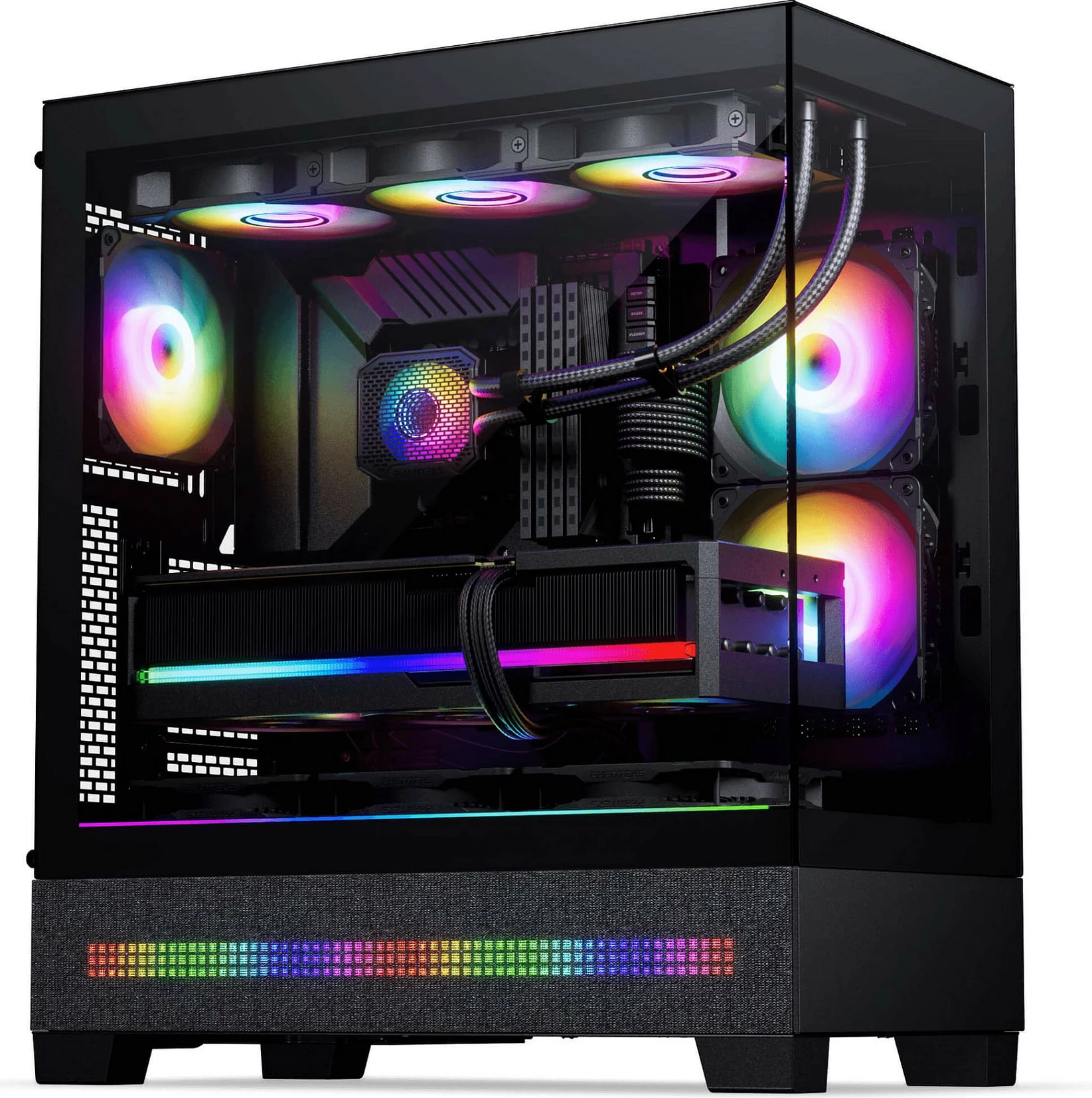 Kasë Phanteks XT View Matrix, Midi Tower, ATX/micro ATX/Mini-ITX, e zezë