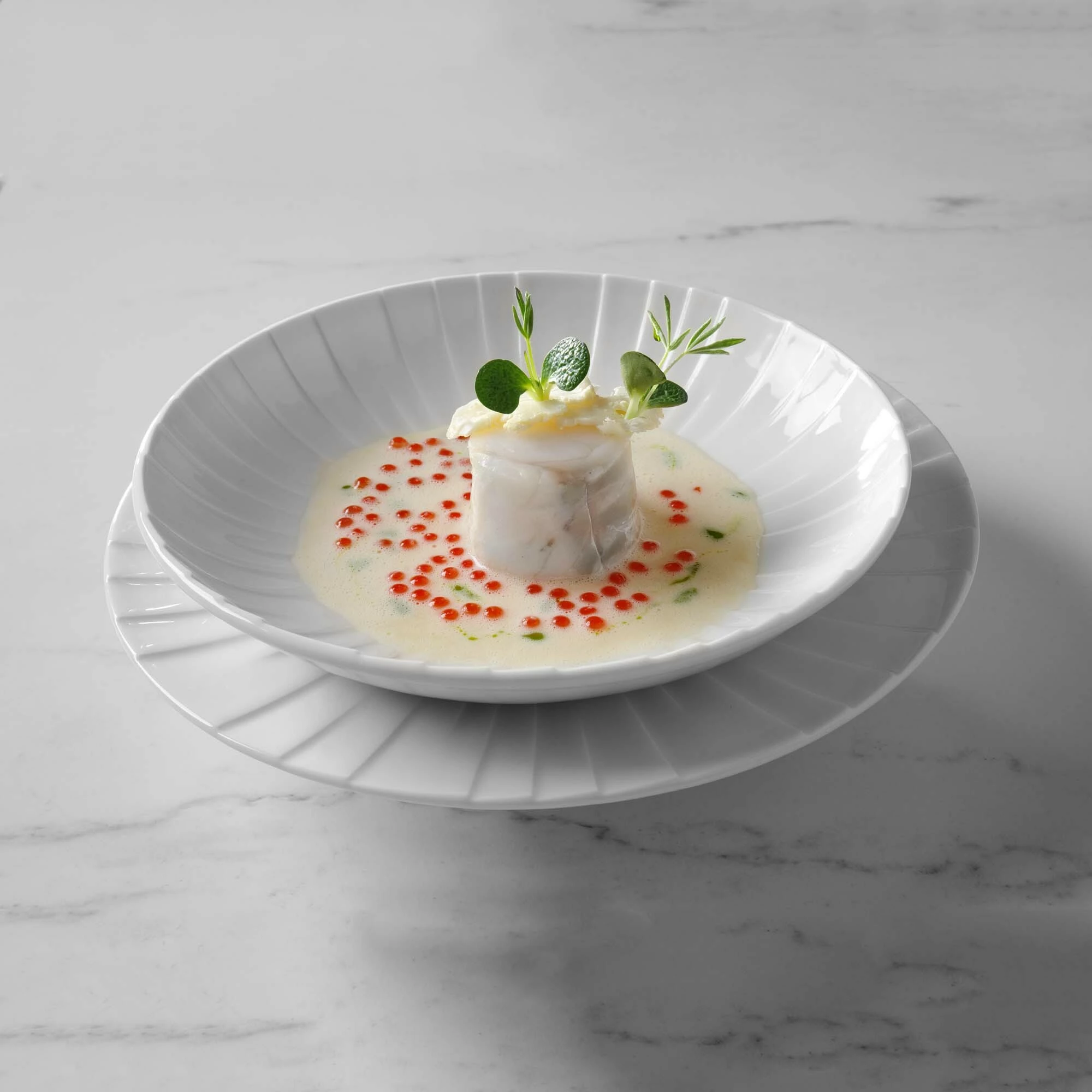 Tas porcelani Fine Dine Selene 230 mm, set 6 copë, krem