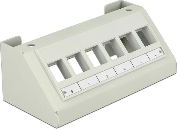 Kuti shpërndarëse DeLOCK 86218, 6x Keystone, 130x65x49 mm, gri