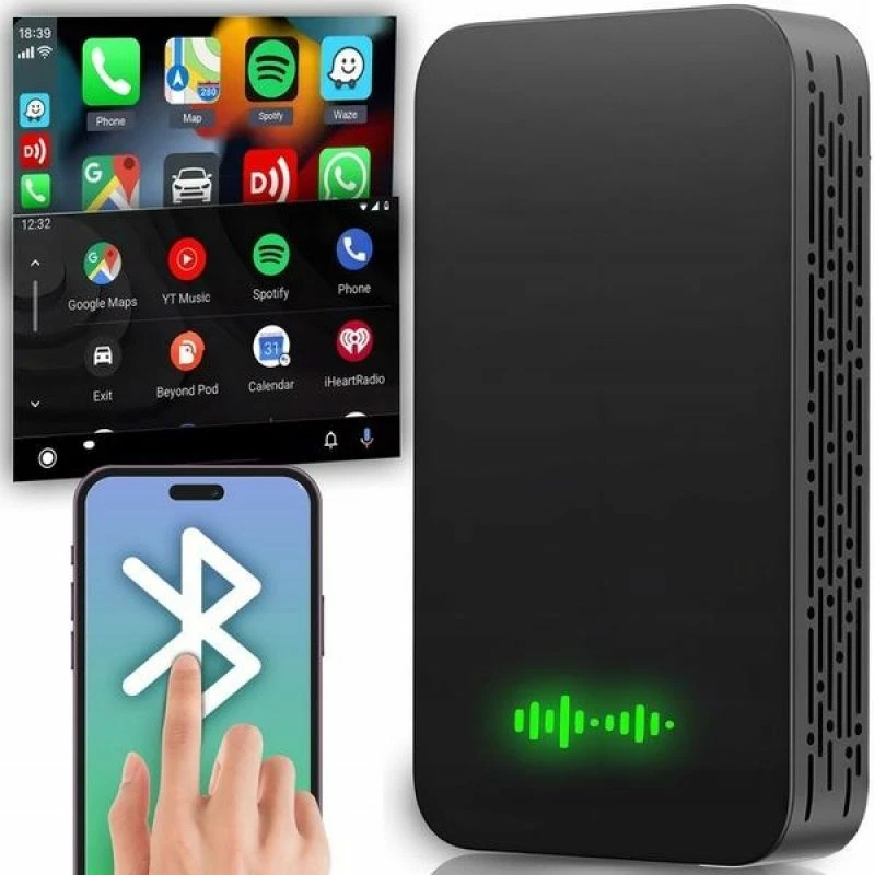 Adapter wireless për makinë CARLINKIT 5.0 2Air, i zi