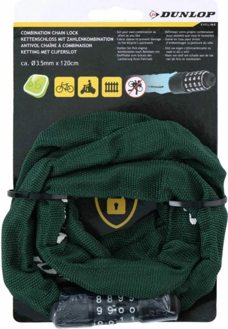 Zinxhir sigurie për biçikletë Dunlop, jeshil