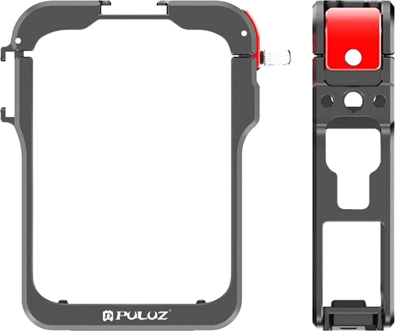 kornizë mbrojtëse Puluz PU781B për DJI Osmo 360, aliazh alumini, montime 1/4 inch dhe 2 cold shoe, magnetike quick-release, e zezë