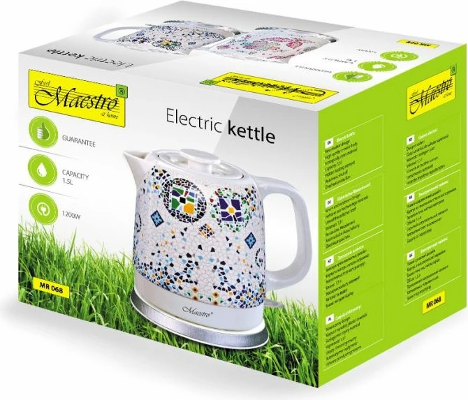 Çajnik elektrik MAESTRO MR-068-MOSAIC, shumëngjyrësh 1.5L