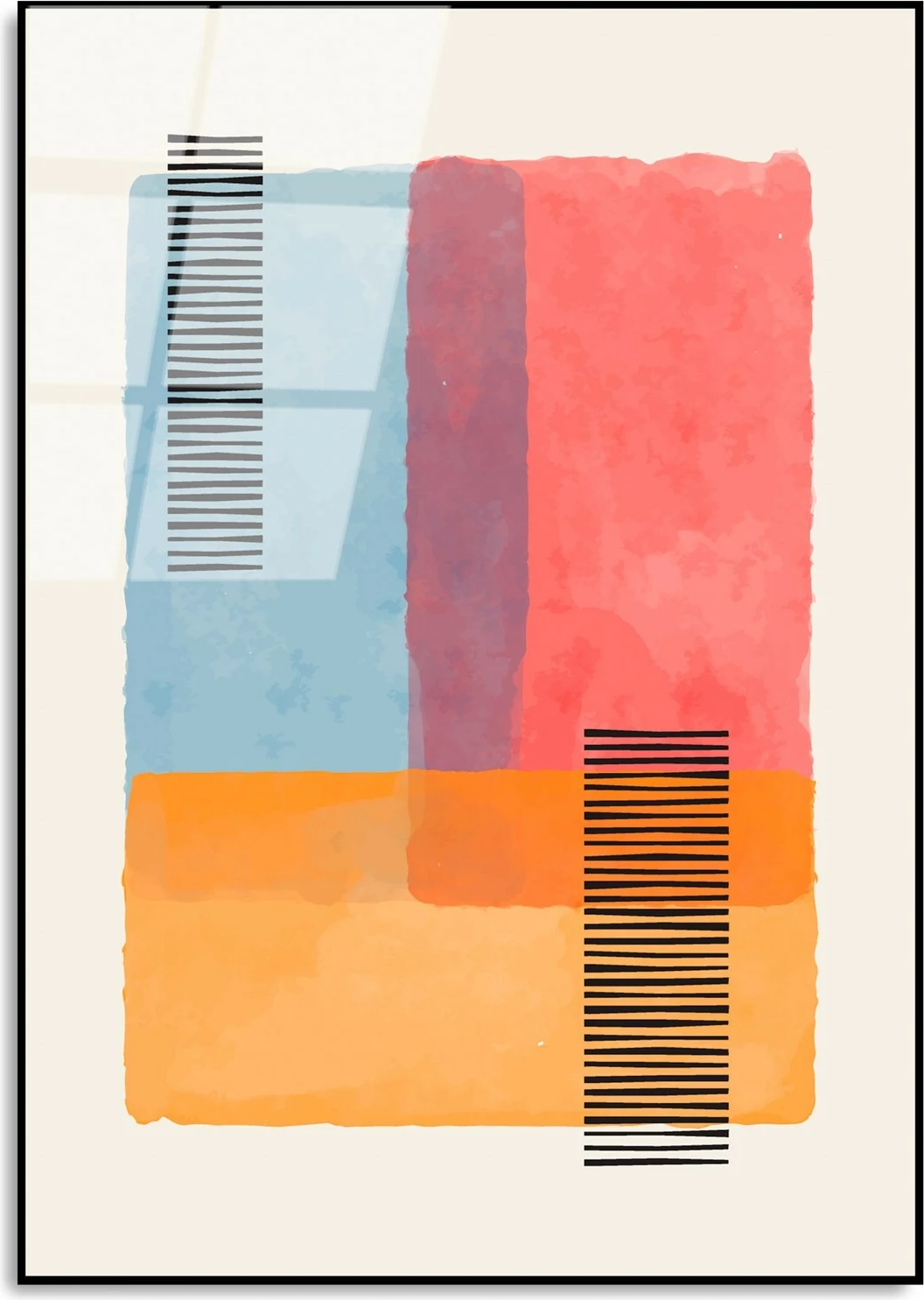 Pikturë dekorative prej xhami të temperuar, Wallity UV-919, shumëngjyrëshe, 45x65cm