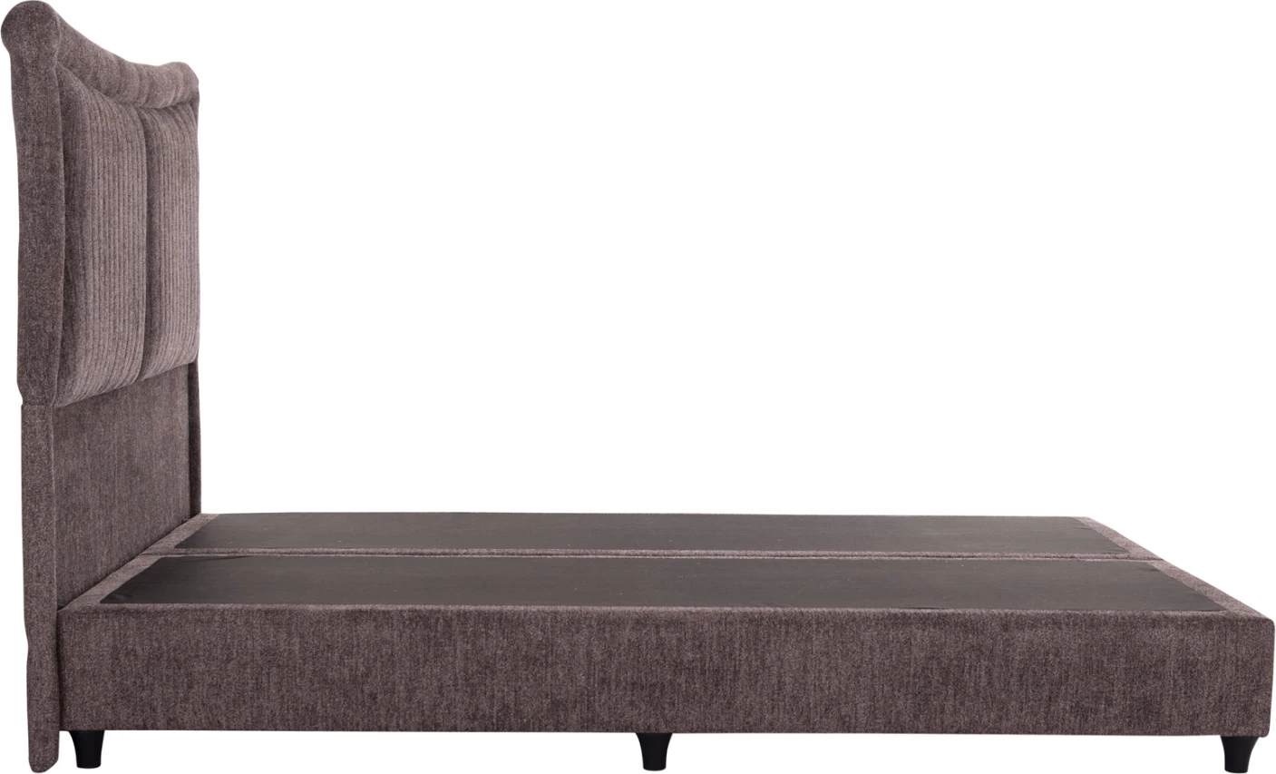 Krevat dopio NESTOR, stof boucle kafe, për dyshek 160x200cm