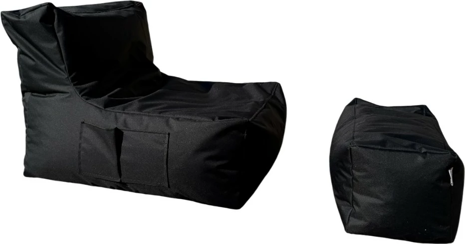 Set bean bag (2 copë), Atelier del Sofa, XXL Sedir, e zezë