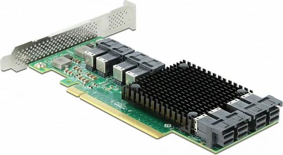 Kartelë zgjerimi PCIe DeLOCK PCI Express x16 në 8x SFF-8643 NVMe, low-profile
