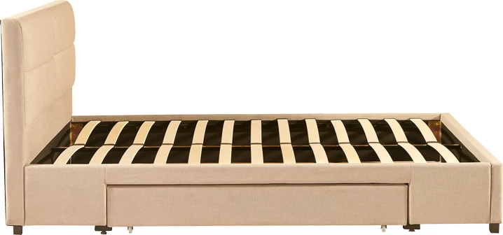 Krevat dopio me sirtar, ngjyrë bezhë, 160x200cm