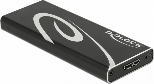 Kasë eksternë DeLOCK për SSD M.2 SATA Key B, USB 3.2 Gen 2, e zezë