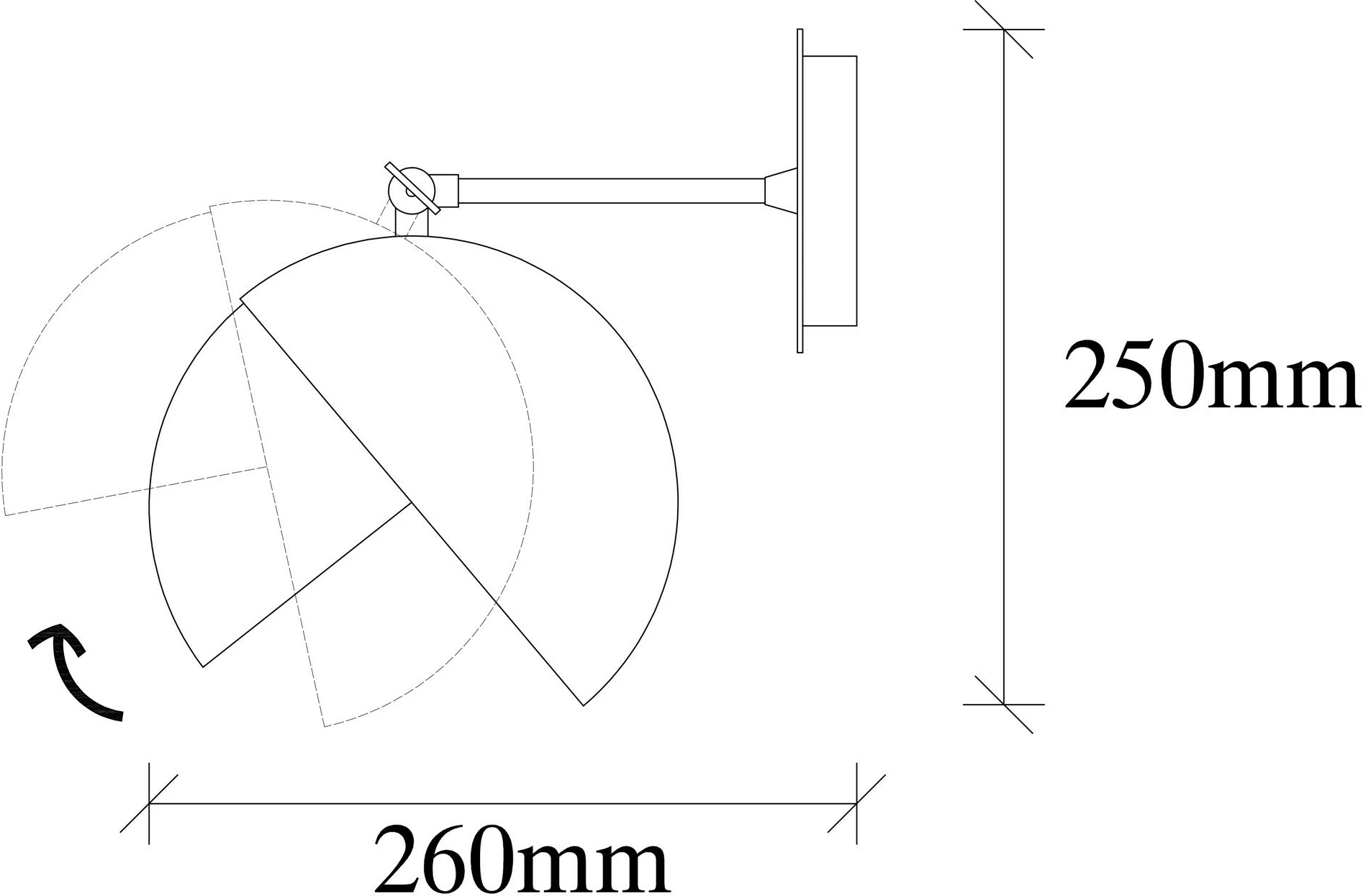 Llambë muri Opviq, Berceste - 252-A, e zezë dhe ari