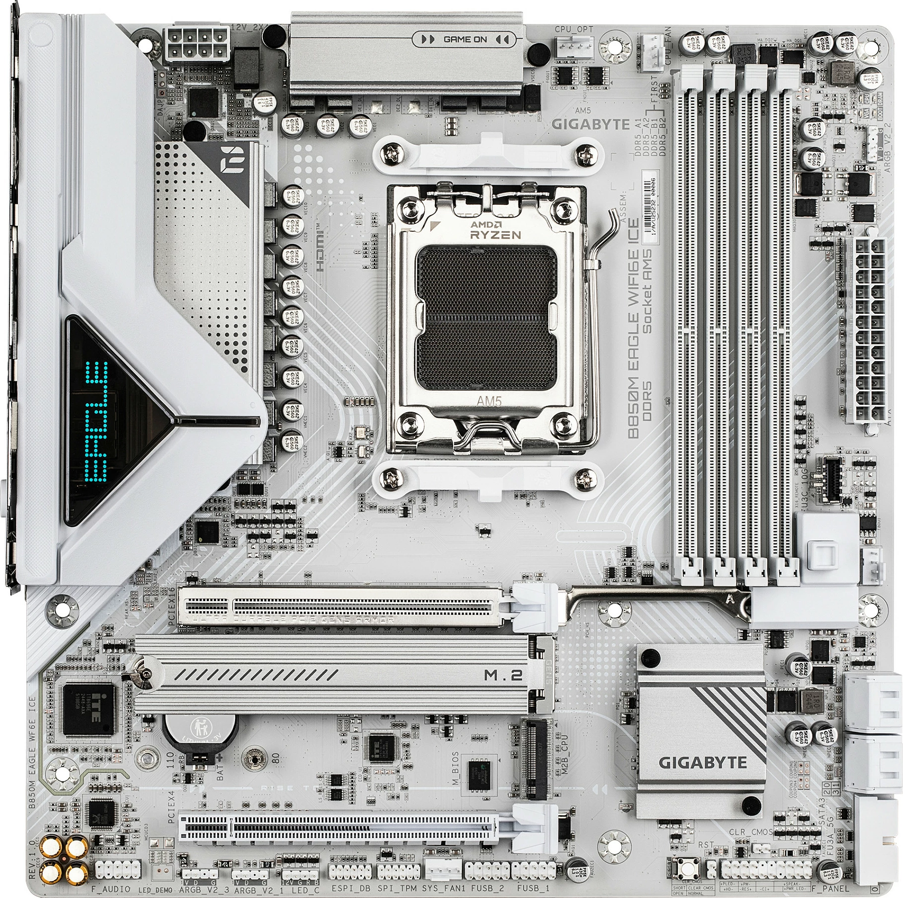 Pllakë amë Gigabyte B850M Eagle WiFi6E ICE, Socket AM5, mATX, DDR5, e bardhë