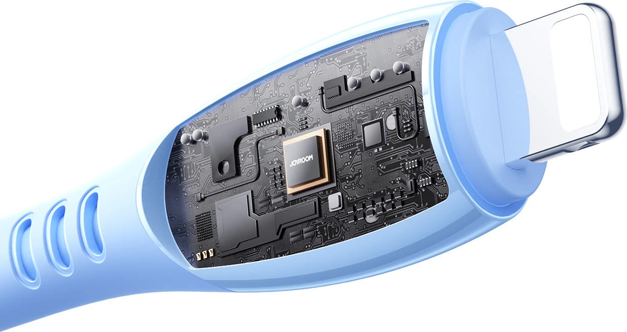 kabllo USB‑C në Lightning Joyroom S-A59 Vibrant Series 30W 1.2m, kaltër